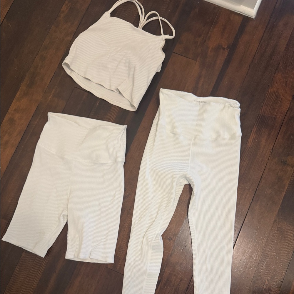 Carbon38 white rib set